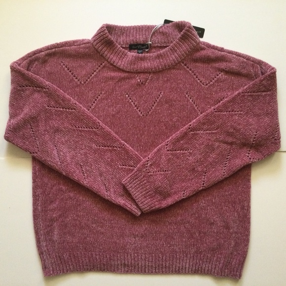 Velvet Heart Pink Chenille Pointelle Sweater Size S NWT, Very Soft and C… - Picture 2 of 14